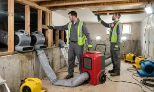 Structural drying equipment for McAllen, TX water damage restoration in a home